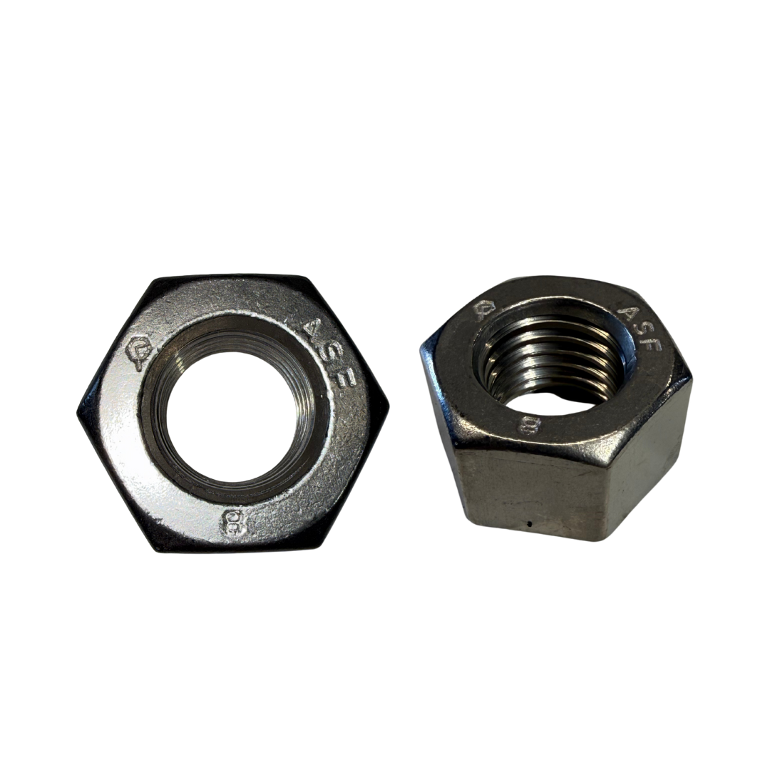 Grade 8 heavy hex nut used with high-strength bolts in demanding industrial applications
